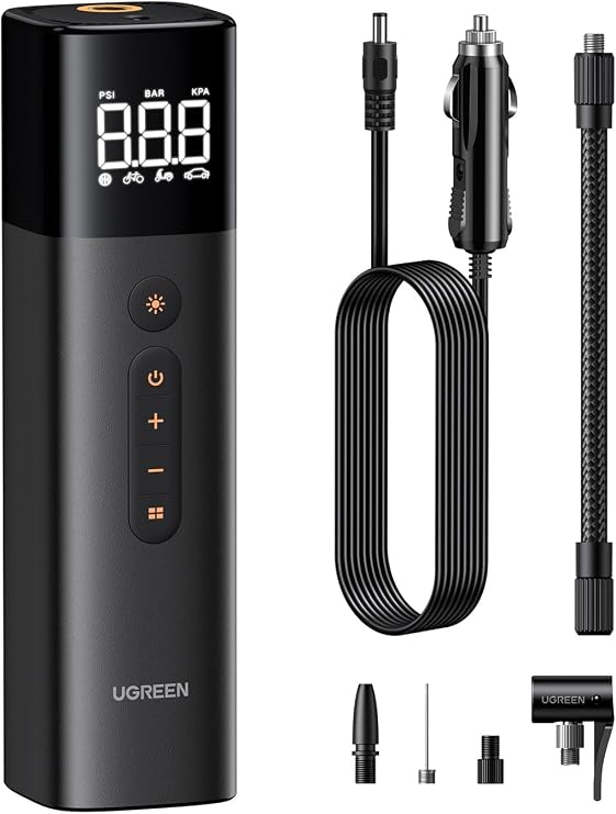 UGREEN Tyre Inflator Digital Car Tyre Pump 150 PSI 12V Portable Air Pump