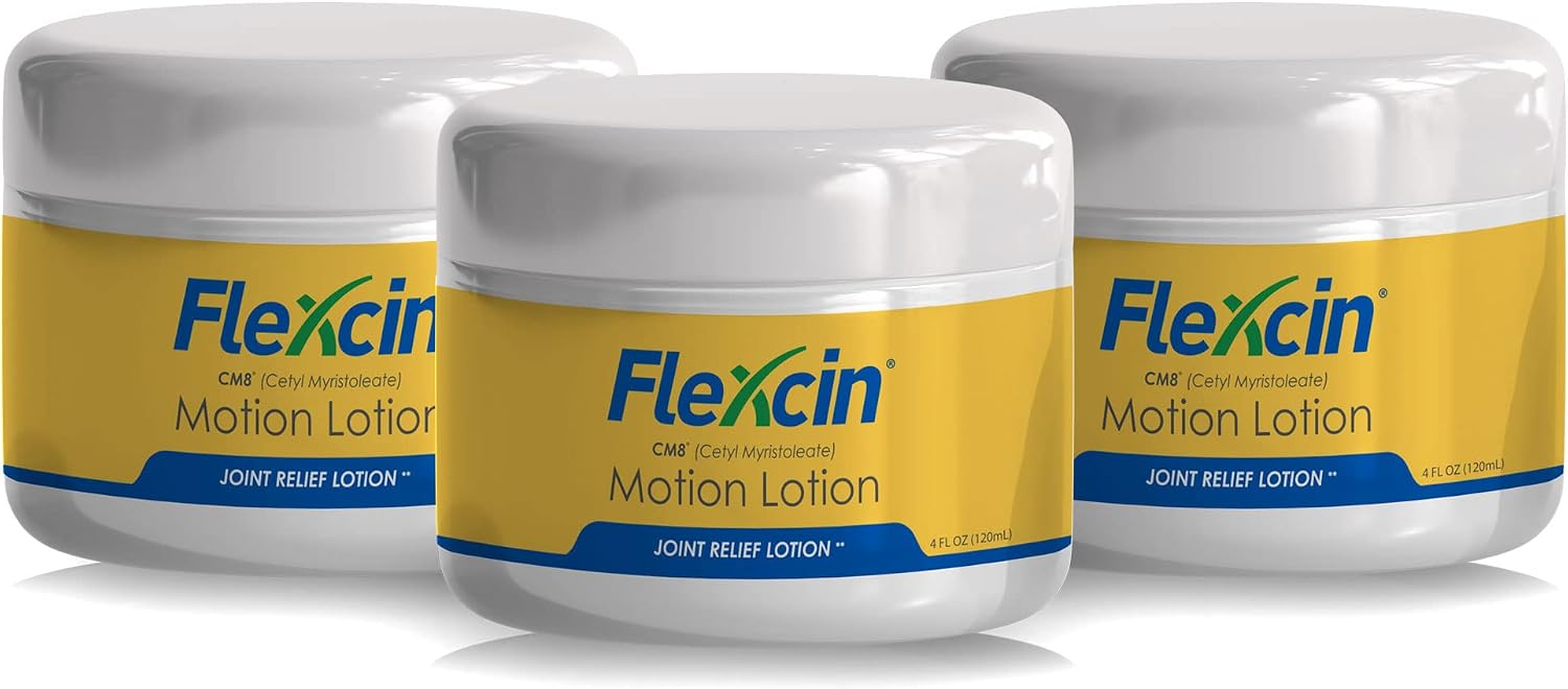 Flexcin with CM8 Motion Lotion 4 oz Jar - 3 Pack 4oz Jars