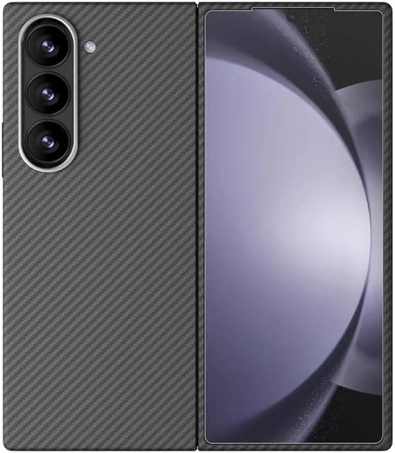 Compatible with Galaxy Z Fold 7 Case, Aramid Fiber, Premium 2 Films, Carbon Feel, Ultra Thin, Ultra Lightweight, Popular
