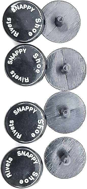Snappy Clog Rivets Black Set of 4 Croc Replacement