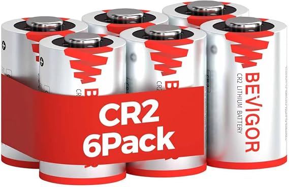 BEVIGOR CR2 3V Lithium Battery 6 Pack, High Capacity CR2 Batteries CR15h270 for Photo Flash, Flashlights and Alarm Systems Non-Rechargeable