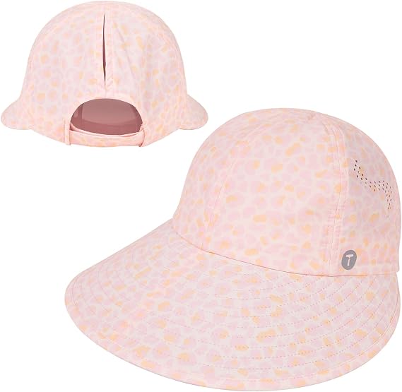 ChicPony Cooling Wide Brim Sun Hat Women High Ponytail Baseball Cap