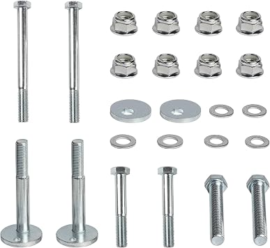 Front Control Arms Cam Bolts & Hardware Kit Compatible with 2002-2009 Dodge Ram 1500 2500 3500 Front Control Arm Camber Adjust Bolt Repair Kit