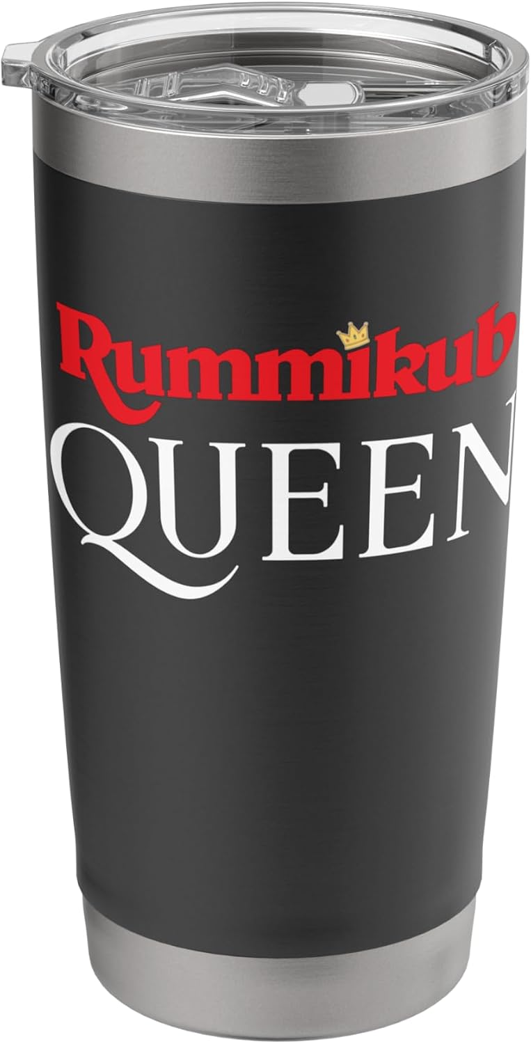 Rummikub Queen Player Fan Stainless Steel Insulated Tumbler
