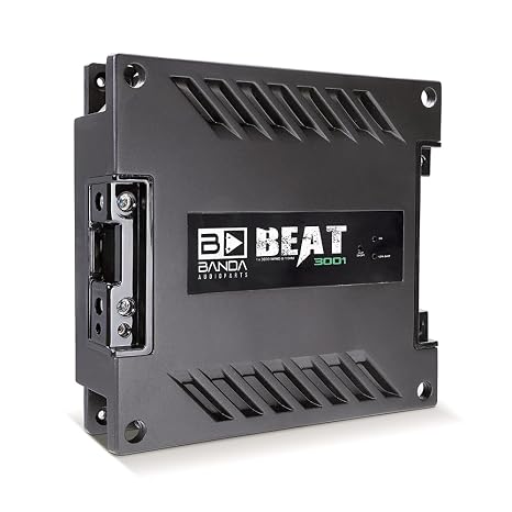 Banda Audiopart BEAT 3001 Car Amplifier 3000W RMS Monoblock Class D 1 Ohm Full-Range Car Audio Amp, Mono Block Amplifier for Subwoofers, Sub Amp, Bass Amplifier & Car Stereo Systems, MID BASS