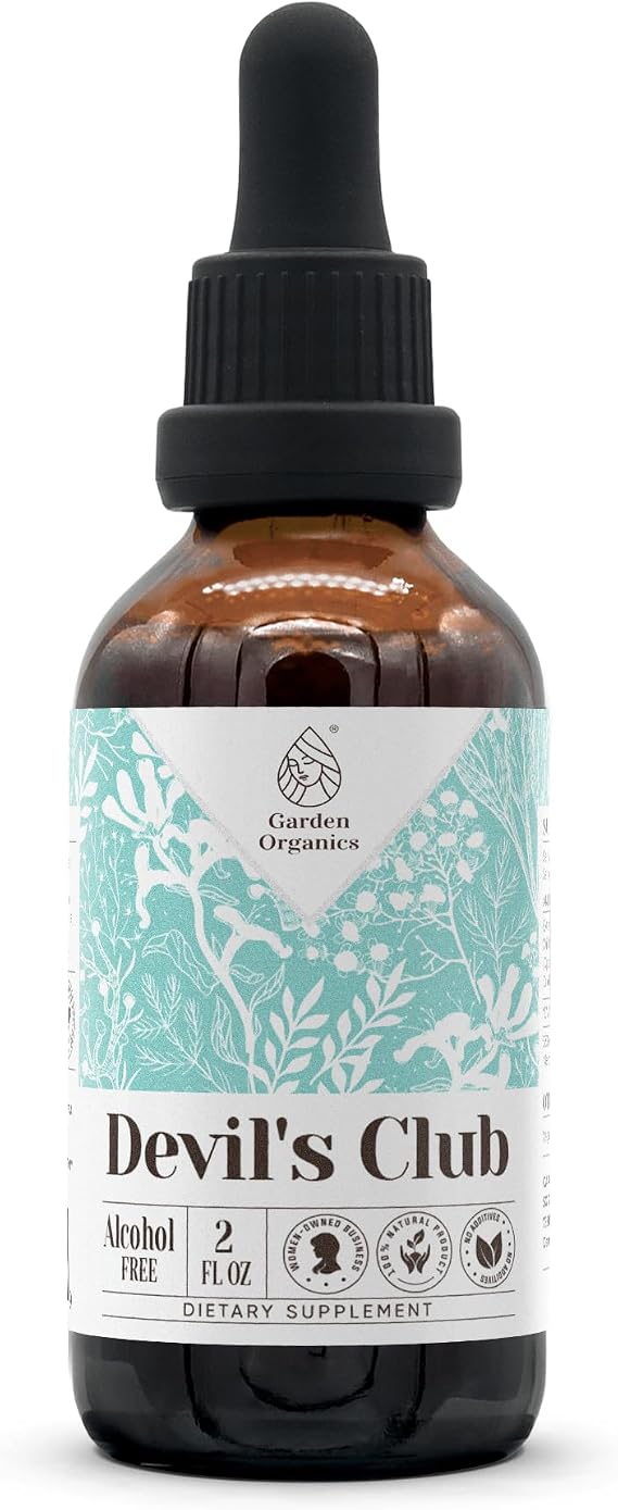 Devil's Club Alcohol-Free Natural Tincture Extract, Immune System Booster, Liquid Drops Made from 100% Wildcrafted Devil's Club (Oplopanax horridus) Dried Root (2 fl oz)