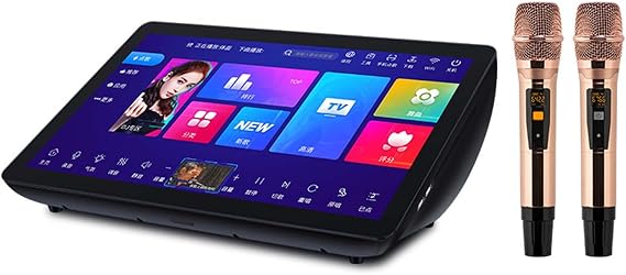 19.5-inch Touch Screen Karaoke Machine, Mobile Phone Control, Online/offline Use, Amplifier Function, Over 20 Languages, with Microphone, Home/KTV