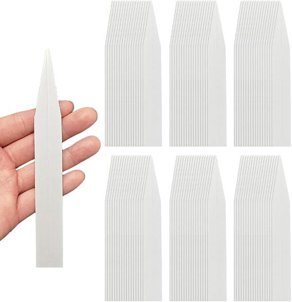 100 Pcs Perfume Tester Strips White Fragrance Blotter Test Strips Paper Cologne Disposable Tester Strips Scent Testing Cards for Essential Oils Sampling (6.5x0.79 Inches)