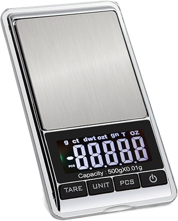 Mini Jewelry Pocket Scale High Precision Gold Diamond Accurate Weight Balance Digital Electronic Scale Color: 500g, 0.01g