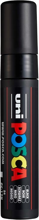 POSCA PC-17K Water-Based Paint Markers, Extra Broad Tip (15mm), Black