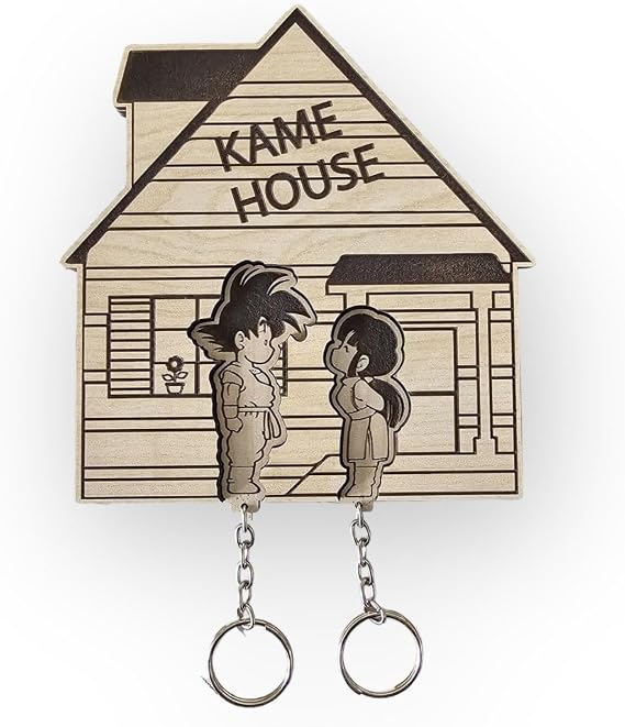 Dalyan Dragon Ball - Kame House Keychain Set, Key Hanger, Wood