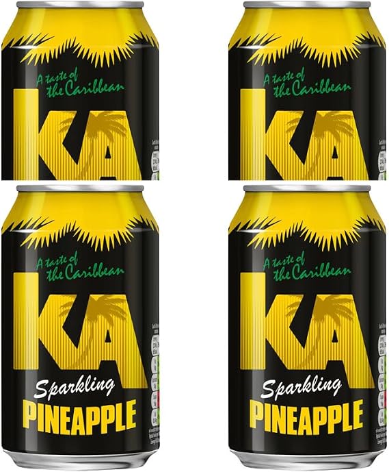 KA Sparkling Soft Drink Variety Pack – 4 x 330ml Cans | Refreshing Carbonated Beverage | Perfect for Parties & Everyday Refreshment (Ka