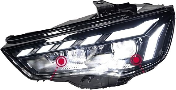 Headlamp Assembly 1 Pair Car LED Headlight Projector Lens DRL Head Lamp Accessories For A3 8V 2013 2014 2015 2016 Replacement Headlight Head Lamp(For halogen)