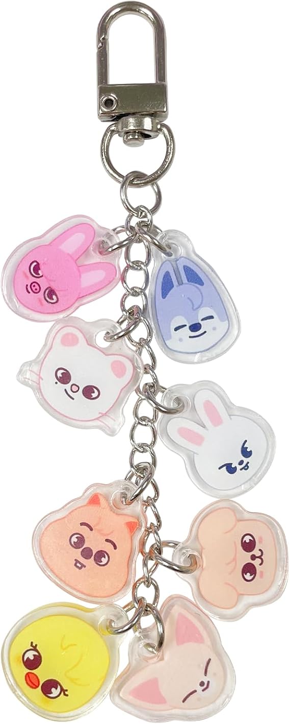 Skzoo Keychain, Stray Keychain, Cartoon keyring Acrylic Double-Sided | Cute Birthday Gifts for Fans Kids