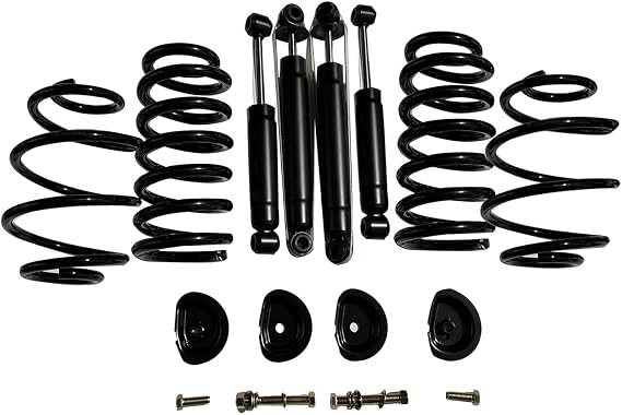 3" Front 5" Rear Drop Spring Lowering Kit with Shocks for 1963-1972 Chevy C10 GMC C15/C1500, Drop Springs Kit Front & Rear Shocks