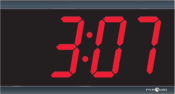 Simplex Compatible 4-Digit, Red LED 110V Digital Clock by Pyramid(41357G)
