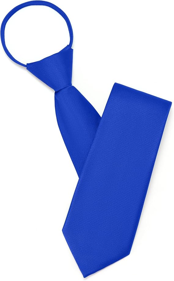 Puistr Pre Tied Zipper Ties for Men 3.15" Womens Necktie | 8CM Adjustable Solid Color Tie for Formal Business Wedding with Gift Box