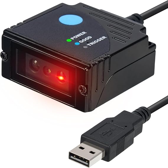 MUNBYN Fixed Mount Barcode Scanner, Embedded 1D/2D Scan Engine, USB Only