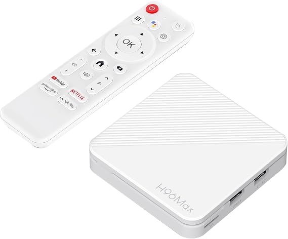 Equipped with Android 14.0 TV BOX H96 MAX TV Box Quad-core 64-bit Cortex-A53 CPU 4K compatible 2+16GB WiFi 6.0/100M LAN USB2.0 BT4 Voice remote control