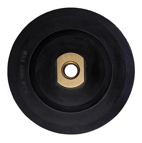 5 Inch Rubber Backer Pad/Hook and Loop Backing Pad with Arbor 5/8"-11 for Grinder