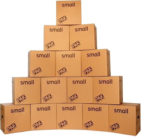 StorePAK Strong Small Cardboard Moving Boxes (15 Pack)