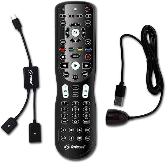 Inteset INT422 Universal Remote with IReTV and Custom OTG Y Cable for F-TV Streamers