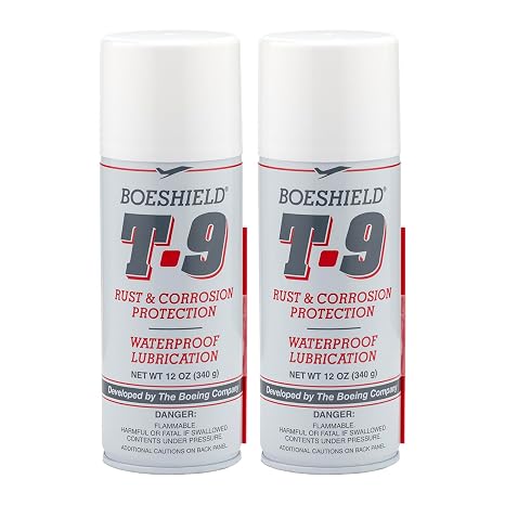 Boeshield T-9 Rust & Corrosion Protection/Inhibitor and Waterproof Lubrication, 12 oz. (""0 2 Count - 12 oz, Lubricant)
