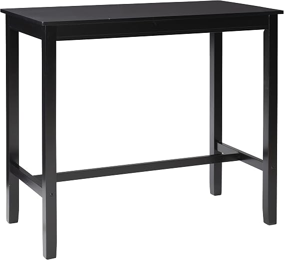 Linon 42 inch Bar Height Pub Claridge Table, Black