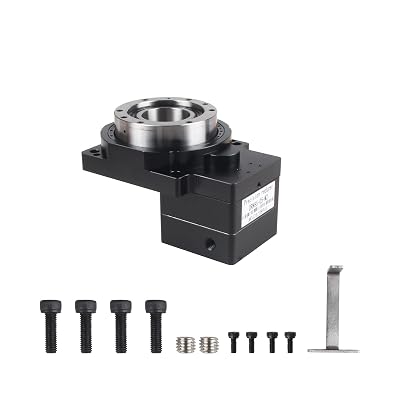CNCTOPBAOS High Accuracy Hollow Rotary Actuator Positioners,Hollow Rotating Platform 360 Positioning Turntable Gearbox Reducer Ratio 5:1 for 400W AC Servo Motor 14mm ShaftCam Indexer