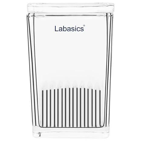 Labasics Glass TLC Developing Tank, Square, Lab Equipment for Thin Layer Chromatography, Corrosion Resistance
