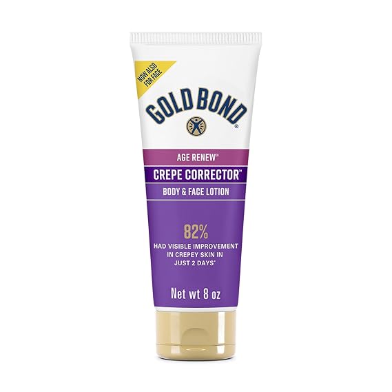 Gold Bond Age Renew Crepe Corrector Body Lotion 8 oz, Replenishing and Smoothing Formula for Crepey Skin, Moisturizing Anti-Aging Body Lotion