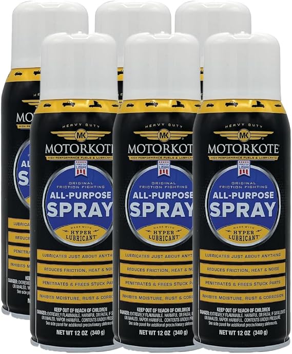 Motorkote MK-30301-12-6PK All Purpose Lubricant Spray, 12-Ounce, 6-Pack