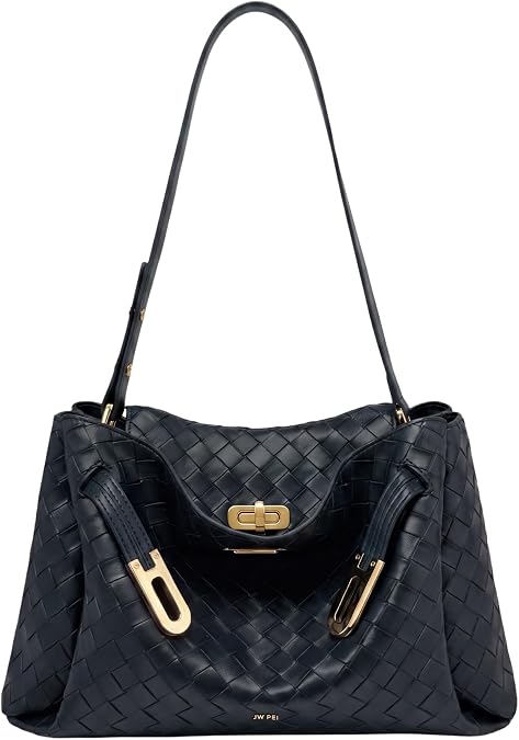 JW PEI Women's Rhea Pebbled Double Buckle Shoulder Bag