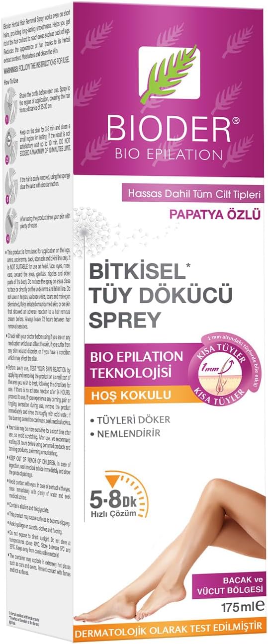 Bioder Tüy Dökücü Sprey Kadın 175 Ml - Tüy Azaltıcı Etki