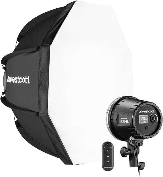 Westcott U60-B Bi-Color LED (60W) for Content Creators, Product Photography, Actor Self Tapes, and Interviews (Westcott U60-B Bi-Color LED 1-Light Softbox Kit)
