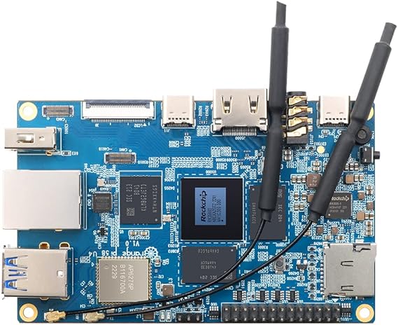 Orange Pi 5B 4GB/8GB/16GB LPDDR4/4X Rockchip RK3588S 8-Core 64 Bit Single Board Computer with Onboard 32GB eMMC Flash, Run Linux/Debian/Ubuntu/Android OS(8GB+64GB)