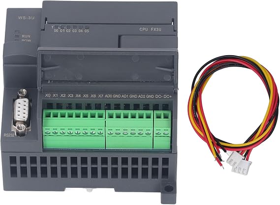 Brilluxa PLC Controller Module, DC 24V Programmable Logic Controller and Industrial Control Board with 8 Inputs, 6 Outputs, 5A Relay, and High-Speed Counting for Factory Automation