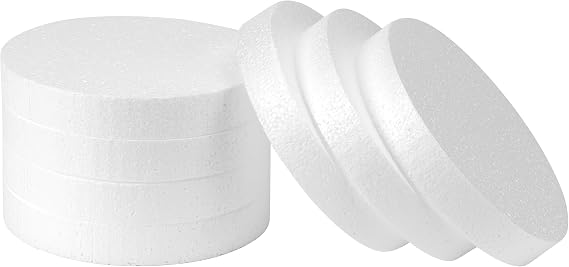 Crafare 7 Pack 6x6x1 Inch Round Foam Circles for Crafts