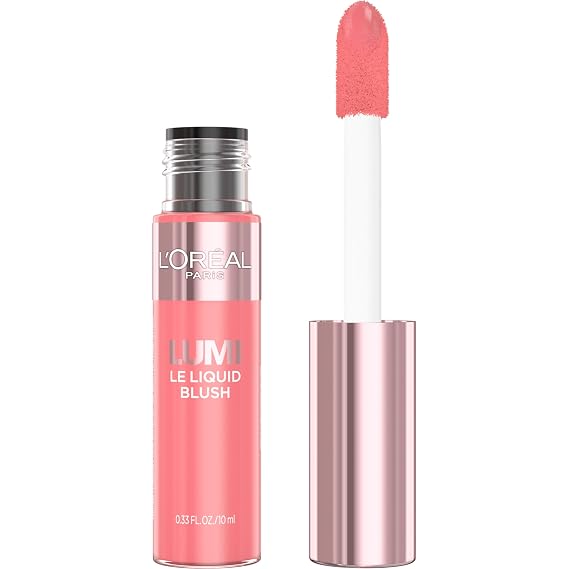 L'Oreal Paris True Match Lumi Le Liquid Blush, Intense Lightweight Blush Formula With Liquid Pigments, Dewy Bright Pink, 0.33 Fl Oz