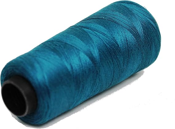 Knitsilk Ultra-Fine Silk Viscose Blend Yarn 2/60NM, 50g Cone |Aqua Blue| Shiny, Smooth & Strong Thread for Embroidery, Jewelry Making, Sewing & Needlecraft | (1 Count x 50 gm) 1400+ Yards