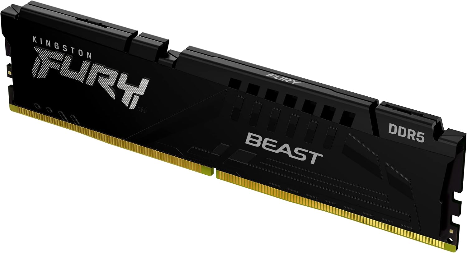 Kingston FURY Beast Black 32GB 6400MTs DDR5 CL32 DIMM Desktop Gaming Memory Single Module - KF564C32BBE-32