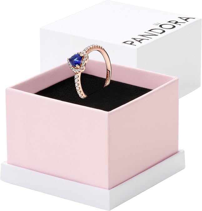 PANDORA Elevated Heart Ring | Sterling Silver & Pink Cubic Zirconia, Jewelry for Women with Gift Box, Chunky Cocktail Ring