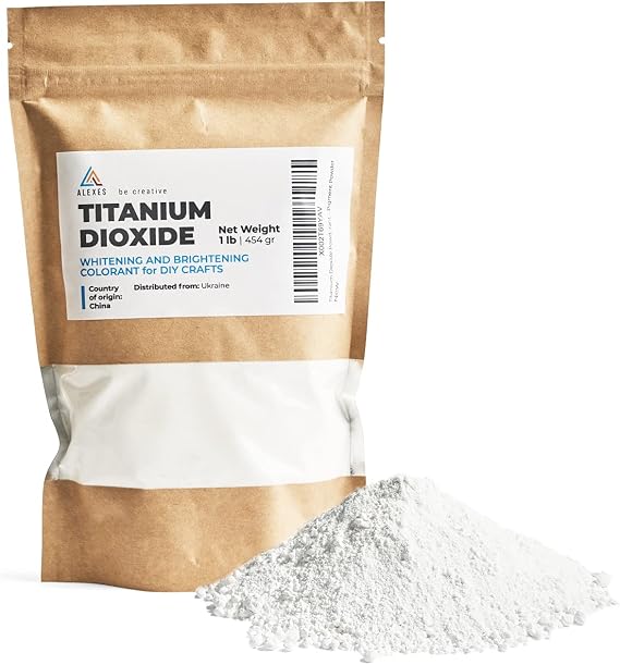 Pure Titanium Dioxide Powder for Soap Making, 1Lb