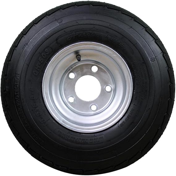 Antego 5-hole 8" x 7" Galvanized Trailer Wheel & Tire 215/60-8 (18.5x8.50-8) (1 Assembly)