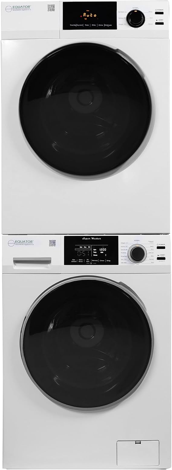 Equator Deluxe MATCHING 110V Washer 1.9 cu.ft + Vented Sensor Dryer 4 cu.ft