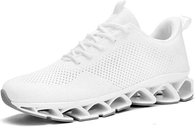 Mens Walking Blade Shoes Slip on Fashion Running Tennis Sneakers Non Slip Breathable Mesh Casual Sport