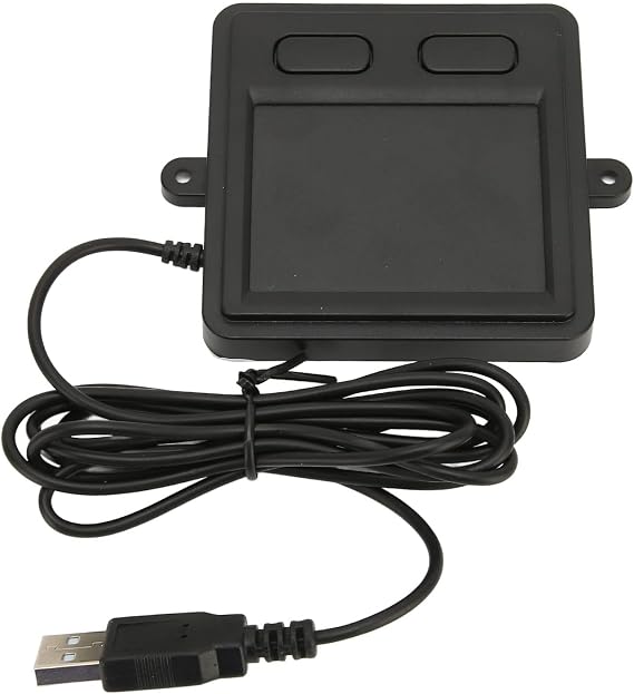 Wired USB Touchpad Multifunctional Portable Trackpad High Sensitivity 2 Button Design for Laptop Desktop Home Office, Black ABS
