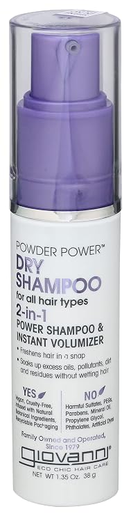 GIOVANNI Powder Power Dry Shampoo And Instant Volumizer, 1.7 Ounces | For All Hair Types, For Women & Men, Freshens & Volumizes
