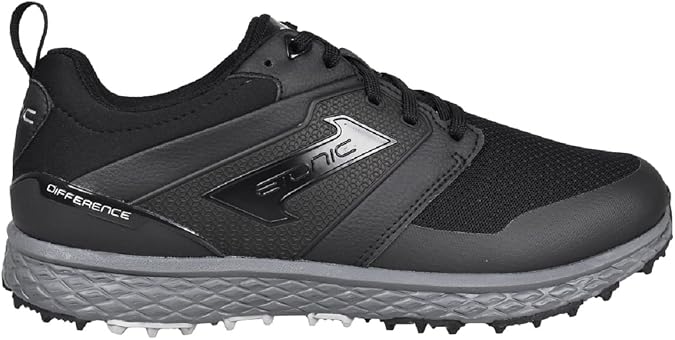 Etonic Golf Difference 2.0 Spikeless Shoes Black/Gray Size 7.5 Medium