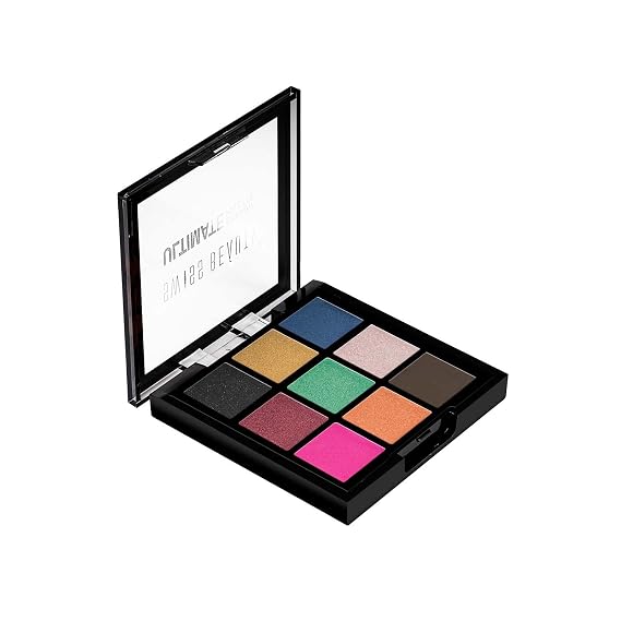 SWISS BEAUTY Ultimate 9 Pigmented Colors Eyeshadow Palette Long Wearing And Easily Blendable Eye Makeup Palette Matte, Shimmery And Metallic Finish -Multicolor-07, 6G